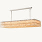 CHIARA CLEAR GLASS RECTANGULAR CHANDELIER 74"
