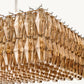 CHIARA SMOKE GLASS RECTANGULAR CHANDELIER 74"