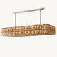 CHIARA SMOKE GLASS RECTANGULAR CHANDELIER 74"