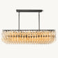 CHIARA CLEAR GLASS RECTANGULAR CHANDELIER 54"