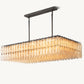 CHIARA CLEAR GLASS RECTANGULAR CHANDELIER 54"