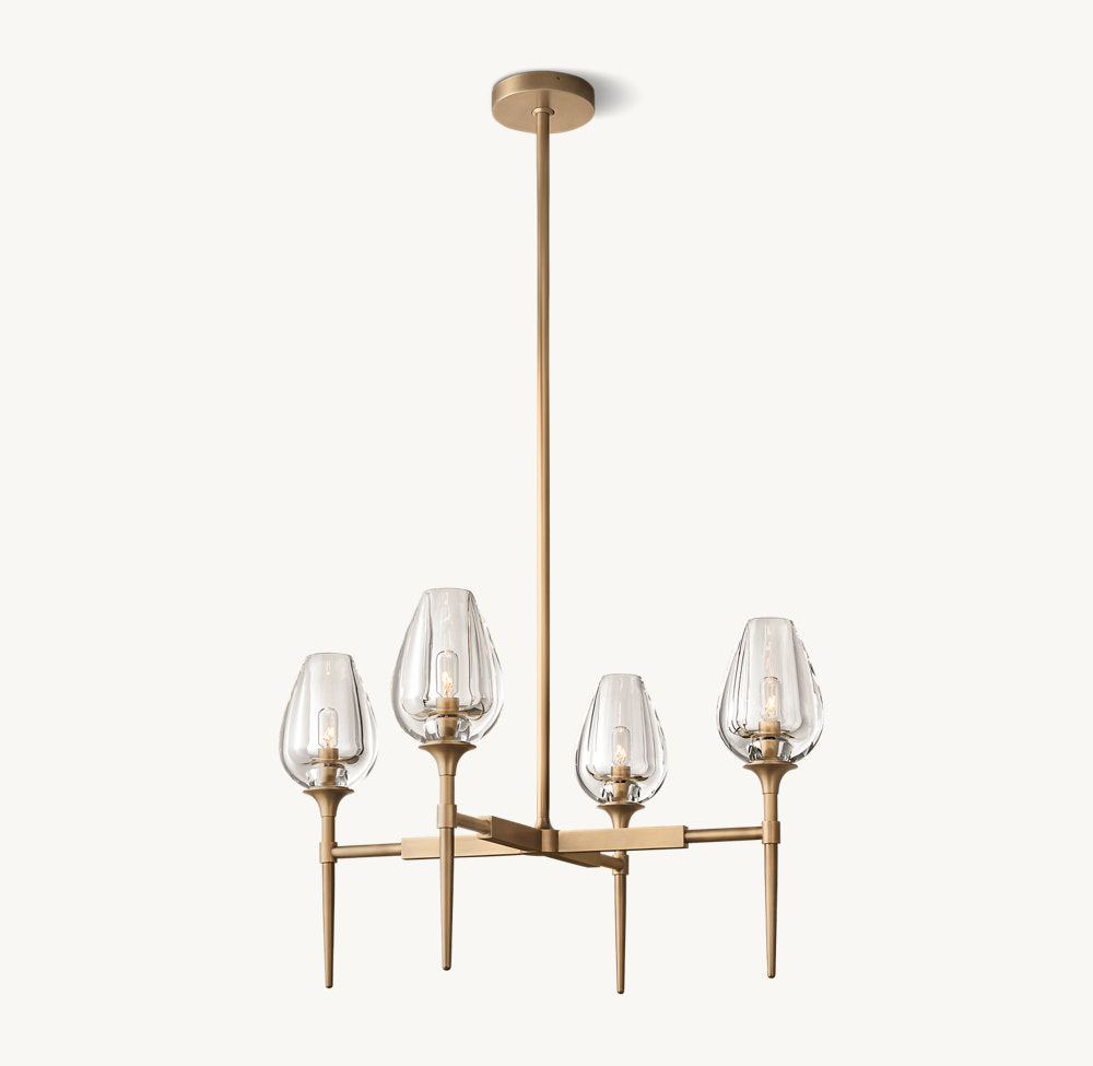 TULIP ROUND CHANDELIER 27"