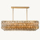 CHIARA SMOKE GLASS RECTANGULAR CHANDELIER 54"