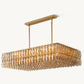 CHIARA SMOKE GLASS RECTANGULAR CHANDELIER 54"