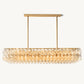CHIARA CLEAR GLASS RECTANGULAR CHANDELIER 54"