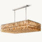 CHIARA SMOKE GLASS RECTANGULAR CHANDELIER 54"