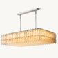 CHIARA CLEAR GLASS RECTANGULAR CHANDELIER 54"