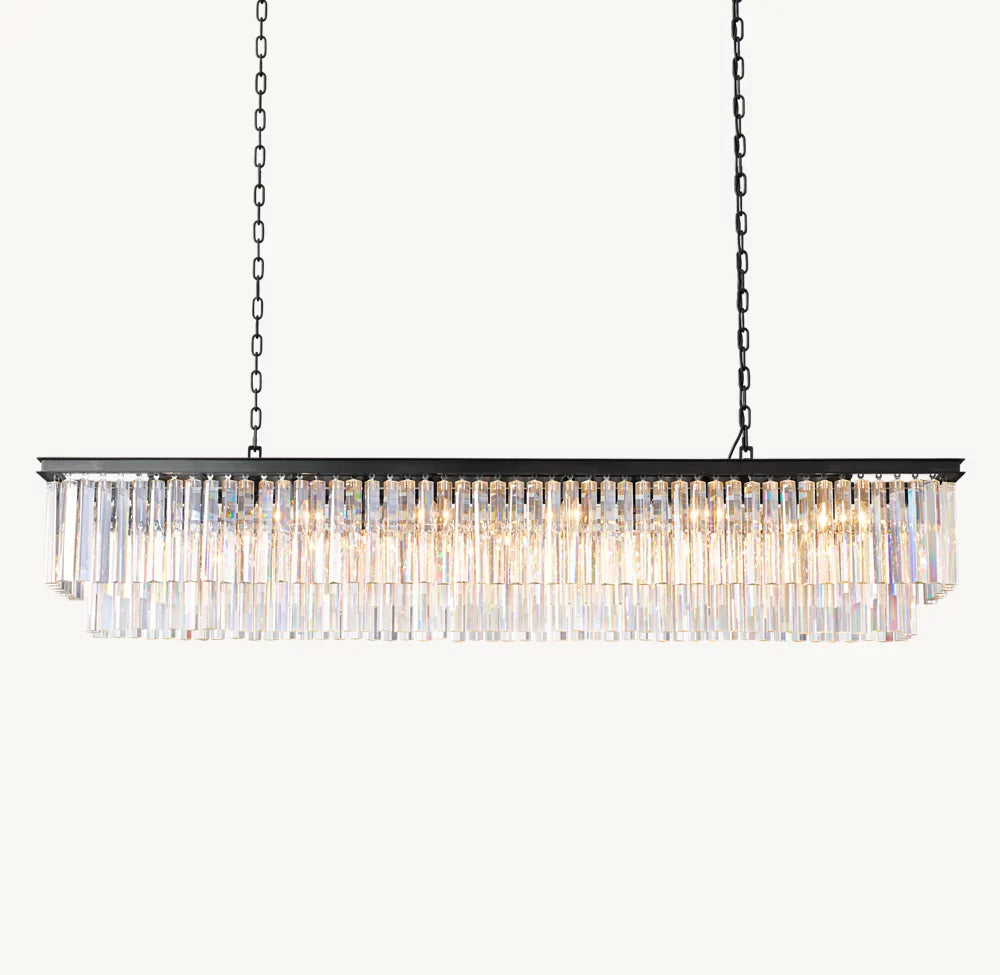 1920S ODEON RECTANGULAR CHANDELIER 72"