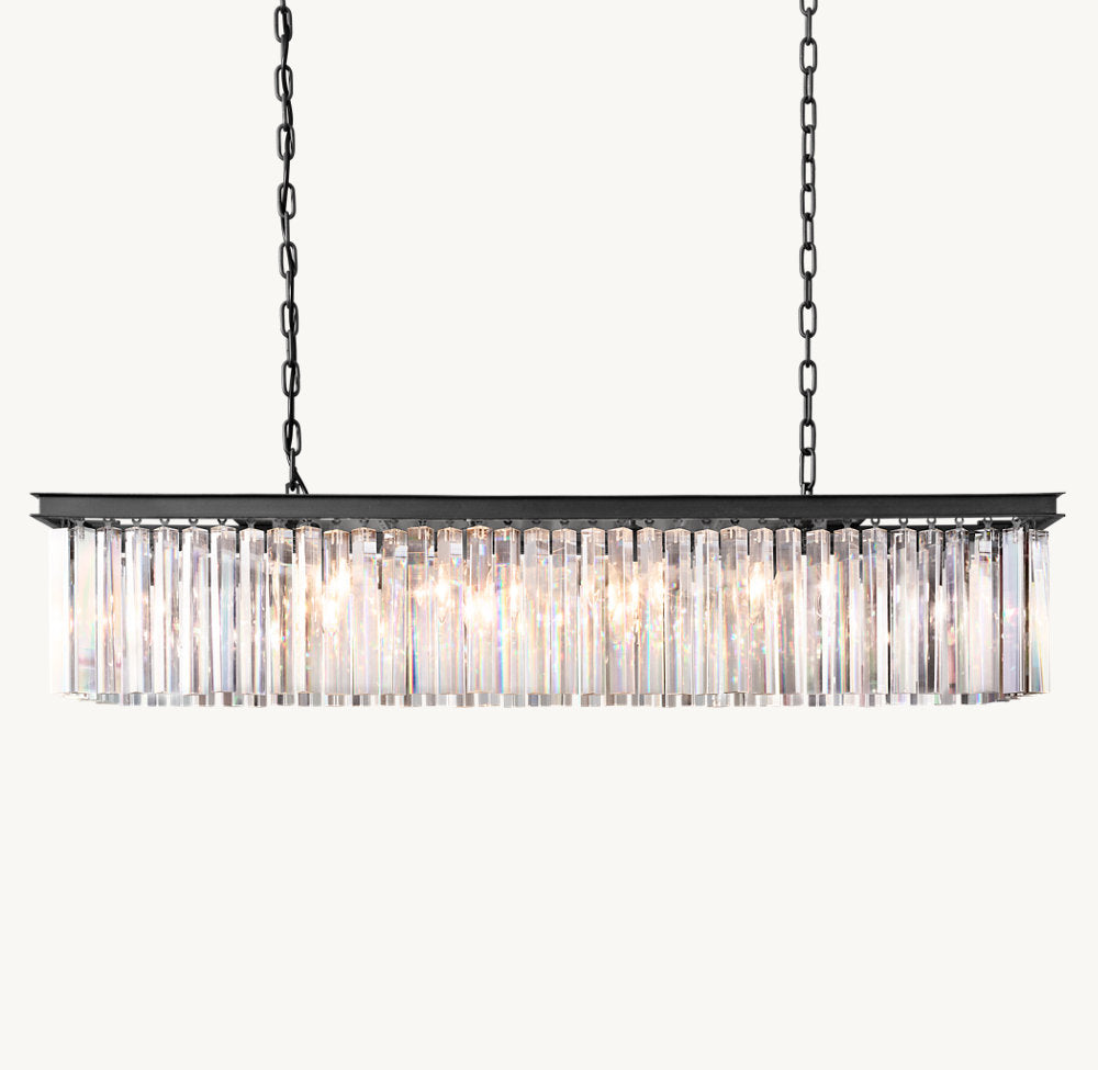 RHYS RECTANGULAR CHANDELIER 49"