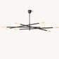 ROUSSEAU 8-LIGHT MOBILE ETCHED ROD CHANDELIER