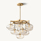 CABRETTE CLEAR GLASS ROUND CHANDELIER 36"