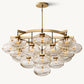 CABRETTE CLEAR GLASS ROUND CHANDELIER 48"
