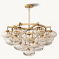 CABRETTE CLEAR GLASS ROUND CHANDELIER 48"
