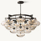 CABRETTE CLEAR GLASS ROUND CHANDELIER 48"