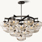 CABRETTE CLEAR GLASS ROUND CHANDELIER 48"