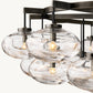 CABRETTE CLEAR GLASS ROUND CHANDELIER 60"
