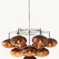 CABRETTE AMBER GLASS ROUND CHANDELIER 36"