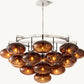 CABRETTE AMBER GLASS ROUND CHANDELIER 48"