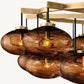 CABRETTE AMBER GLASS ROUND CHANDELIER 60"
