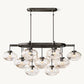 CABRETTE CLEAR GLASS LINEAR CHANDELIER 54"