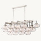 CABRETTE CLEAR GLASS LINEAR CHANDELIER 72"
