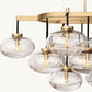 CABRETTE CLEAR GLASS LINEAR CHANDELIER 72"