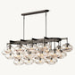 CABRETTE CLEAR GLASS LINEAR CHANDELIER 72"