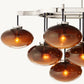CABRETTE AMBER GLASS LINEAR CHANDELIER 72"