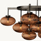 CABRETTE AMBER GLASS LINEAR CHANDELIER 72"