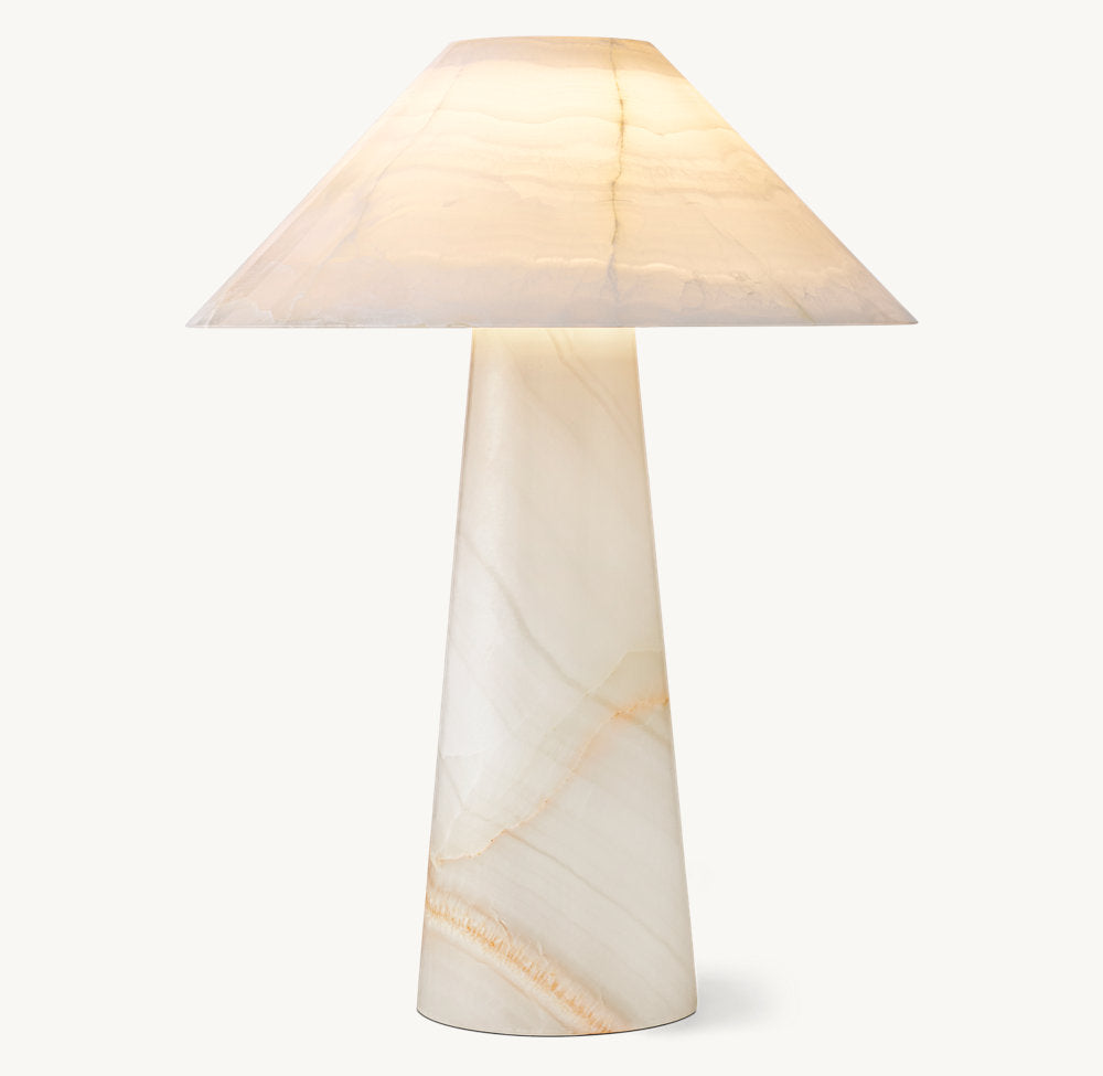 MYCENA ROUND STONE TABLE LAMP