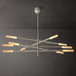 ROUSSEAU 10-LIGHT MOBILE ETCHED ROD CHANDELIER