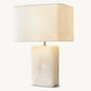 TALLADO ALABASTER RECTANGULAR TABLE LAMP