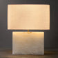 TALLADO ALABASTER WIDE RECTANGULAR TABLE LAMP