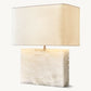 TALLADO ALABASTER WIDE RECTANGULAR TABLE LAMP