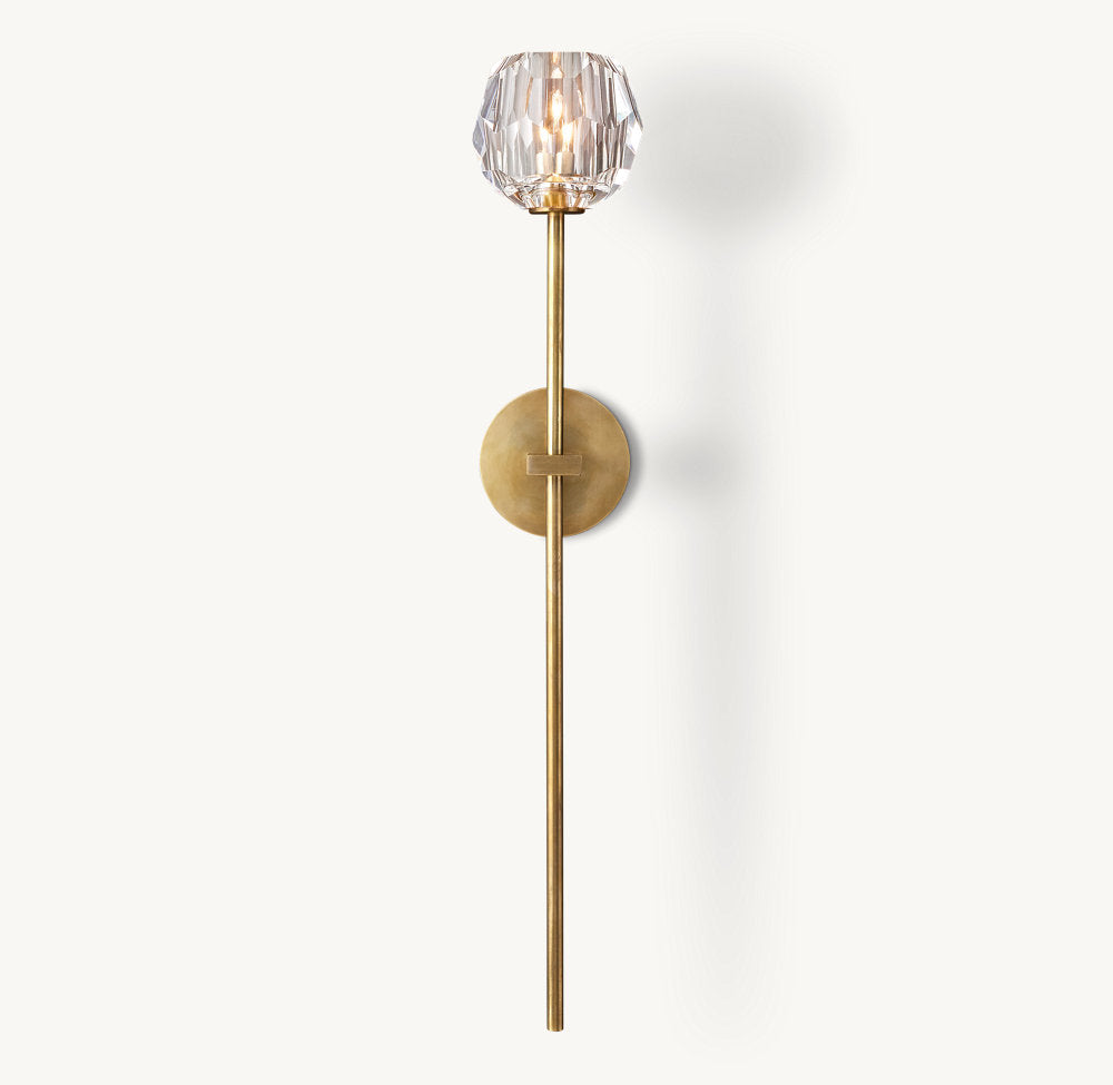 BOULE DE CRISTAL SMOKE GLASS GRAND SCONCE