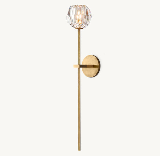 BOULE DE CRISTAL SMOKE GLASS GRAND SCONCE