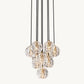 BOULE DE CRISTAL CLEAR GLASS ROUND CLUSTER CHANDELIER 14"