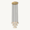 BOULE DE CRISTAL CLEAR GLASS ROUND CLUSTER CHANDELIER 19"