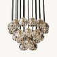 BOULE DE CRISTAL CLEAR GLASS ROUND CLUSTER CHANDELIER 24"