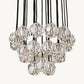 BOULE DE CRISTAL CLEAR GLASS ROUND CLUSTER CHANDELIER 24"