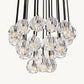 BOULE DE CRISTAL CLEAR GLASS ROUND CLUSTER CHANDELIER 24"