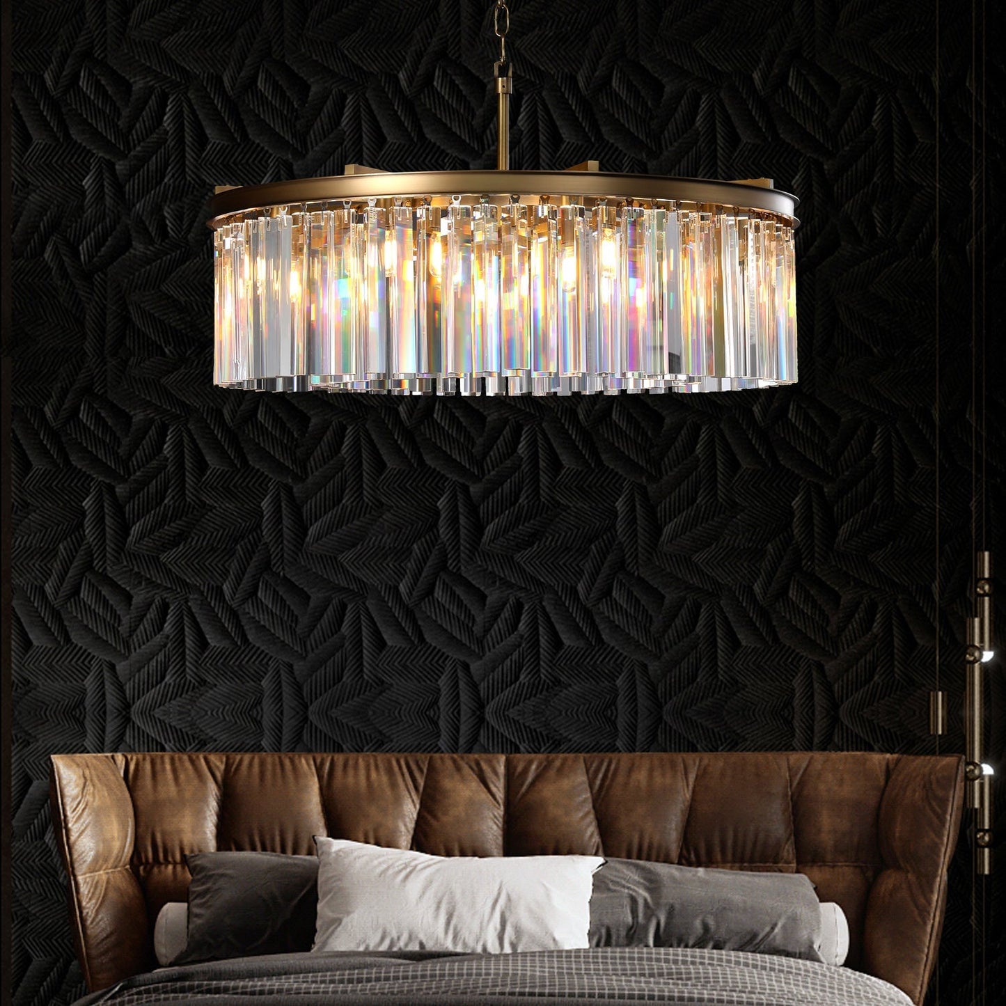 Rhys Round Chandelier 32", 8-lights