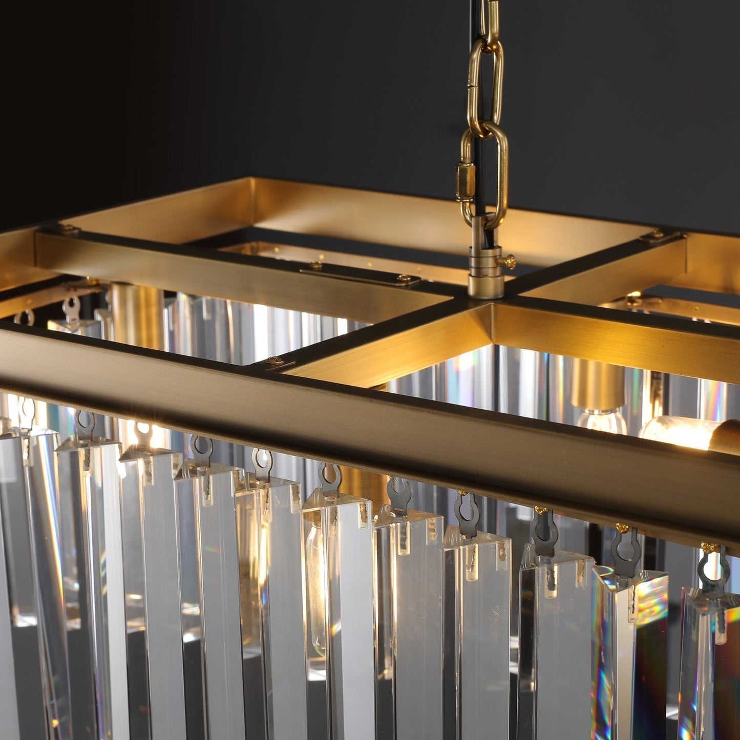 Rhys Rectangular Chandelier 49", 8-lights